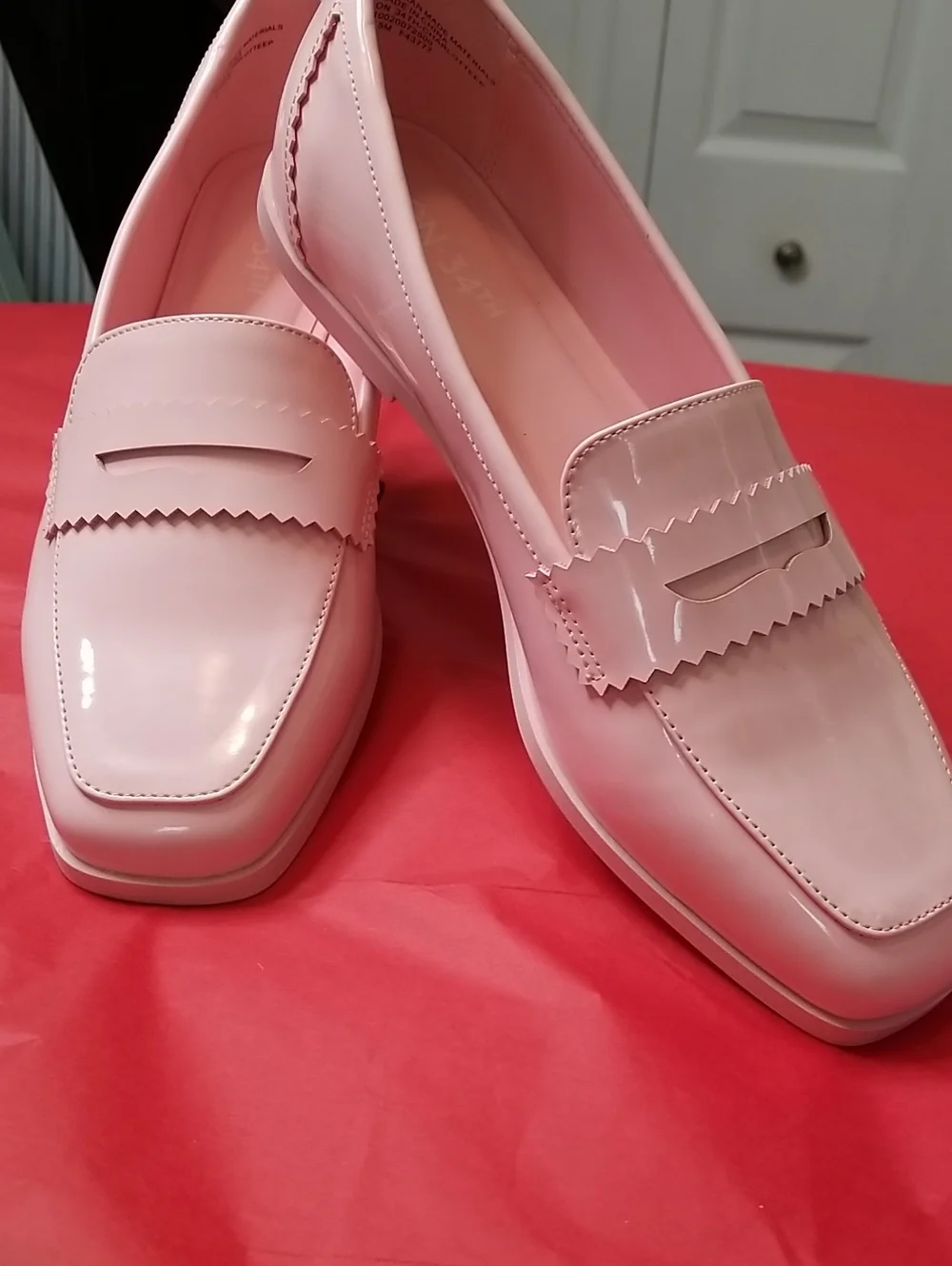 On 34th womens pink loafers size 8.5 EUC